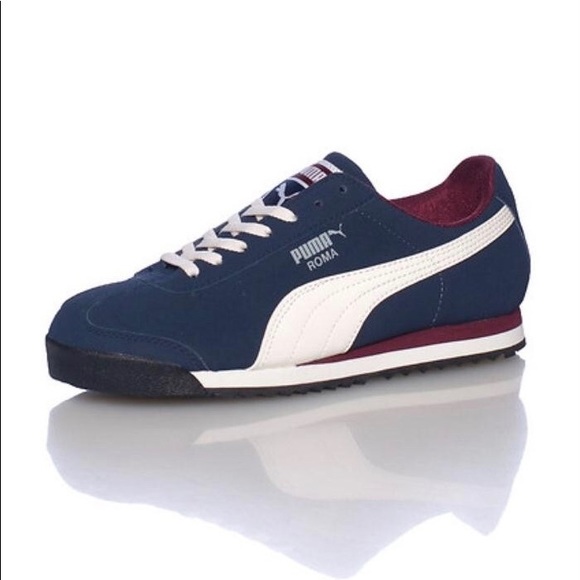 ♥️ Navy Blue & Maroon Puma Roma ♥️ - Picture 7 of 10